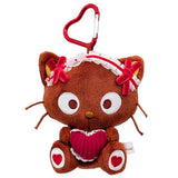 NIC Sanrio Chocolate Cat Heart Clip Keychain Maid Brown 1pc