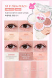 AMUSE Flora Eye Palette (+Acrylic Charm, Seal Sticker) My Melody #01 Flora Peach Set