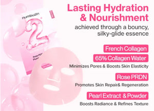 NUMBUZIN No.2 Rose PDRN Collagen Water Sheet Mask