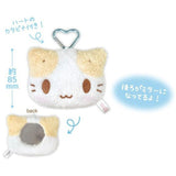 NIC Sanrio Marshmallow Cat Heart Clip Keychain Mirror White 1pc
