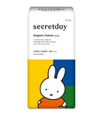 SECRETDAY + MIFFY Organic Cotton Softcover Sanitary Long Liner 18cm 40pcs