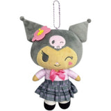 SANRIO Ballchain Plush Pouch Kuromi : Suntan Uniform 1PC