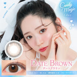 CANDY MAGIC Daily Contact Lenses #Date Brown 10pcs