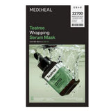 MEDIHEAL Teatree Wrapping Serum Face Mask For Trouble Calming 10pcs