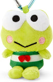 SANRIO Plush Mascot Holder with Heart Carabiner - Kerokerokeroppi 1pc