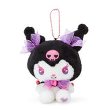 SANRIO Kuromi Plush Mascot Holder Keychain Twin prism Black 1pc