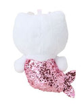 SANRIO Hello Kitty Glitter Mascot Holder Fantasy Collection Mermaid Pink Plush Keychain 1pc