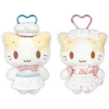 SANRIO Marshmallow Cat Heart Clip Keychain Maid White 1pc