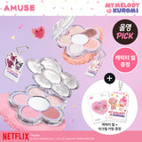 AMUSE Flora Eye Palette (+Acrylic Charm, Seal Sticker) My Melody #01 Flora Peach Set
