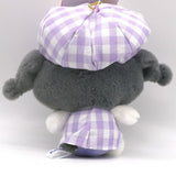 SANRIO Nakajima Plush Mascot Kuromi Wearing Newsboy Cap 1pc