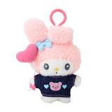 SANRIO My Melody #Denim Patch Mascot Holder Plush Keychain 1pc