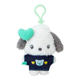 SANRIO Pochacco #Denim Patch Mascot Holder Plush Keychain 1pc