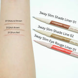 CANMAKE 3way Slim Shade Liner 02 Ash Brown 0.72ml