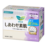 花王 Laurier Shiawase 裸肤透气超薄特厚日用 25 厘米翅膀 17 片