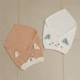 CARARI Zooie Water Absorption Hair Dry Cap - Cute Cat