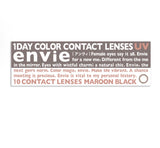 ENVIE Daily Contact Lenses #Maroon Black 10pcs