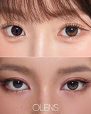 OLENS One Month Contact Lenses #Big Glowy Mocha Brown 2pcs