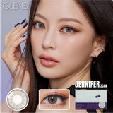 OLENS Monthly Contact Lenses #Jennifer 3con Gray 2pcs