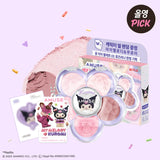 AMUSE Flora Eye Palette (+Acrylic Charm, Seal Sticker) Kuromi #02 Roserina Set