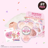 AMUSE Flora Eye Palette (+Acrylic Charm, Seal Sticker) My Melody #01 Flora Peach Set