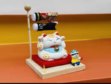 JAPAN TOKAI Retro Ceramic Lucky Cat Large Size 1pc
