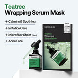 MEDIHEAL Teatree Wrapping Serum Face Mask For Trouble Calming 10pcs