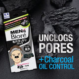 KAO Biore Men's Charcoal Nose Pore Cleansing Strip Black 10 sheets