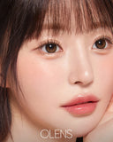 OLENS One Month Contact Lenses #Big Glowy Mocha Brown 2pcs