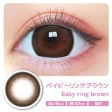 BABY MOTECON Daily Contact Lenses #07 Baby Ring Brown 10pcs