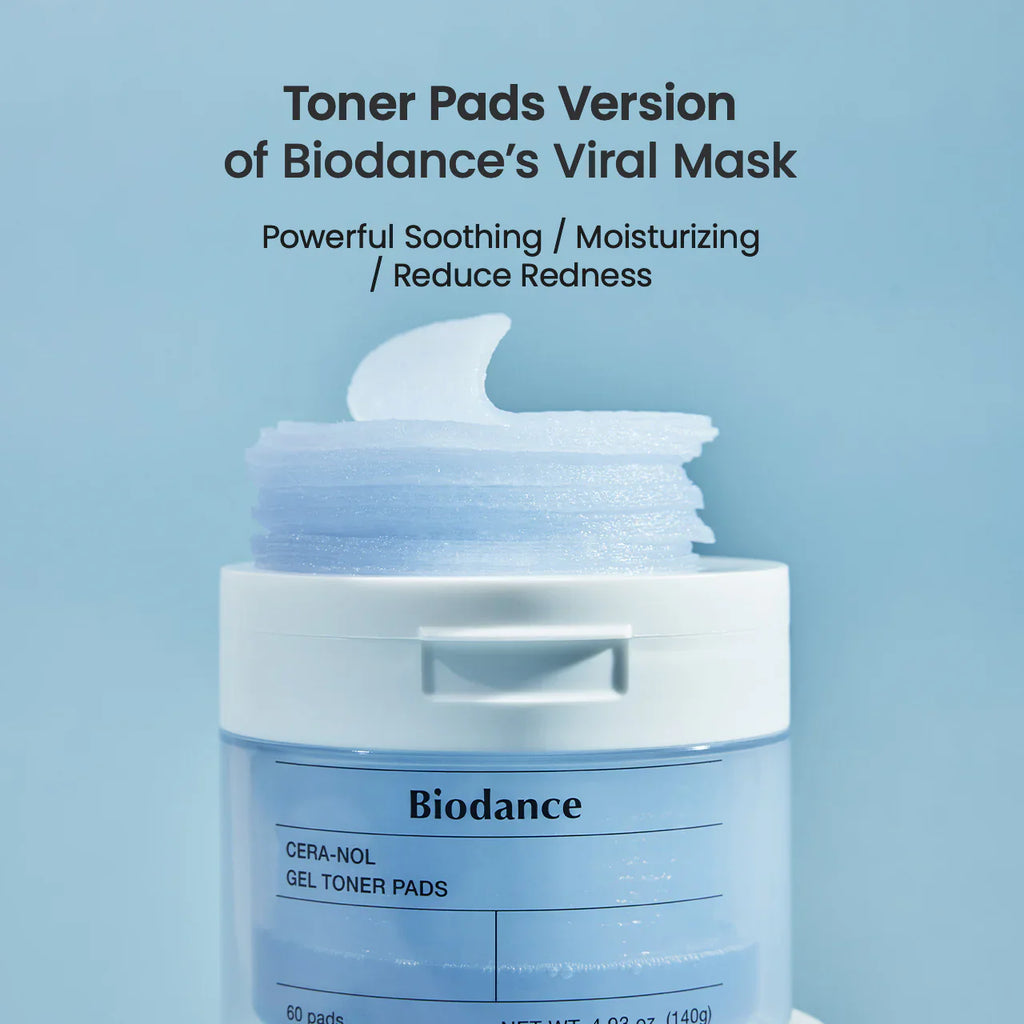 BIODANCE Cera-Nol Gel Toner Pads 60Pcs