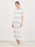 GELATO PIQUE Smoothie Lite 2 Border Loungewear Long Dresses - NVY 1pc