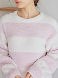 GELATO PIQUE Powder Two Border Lounge Dress #Beige & Pink