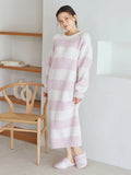 GELATO PIQUE Powder Two Border Lounge Dress #Beige & Pink
