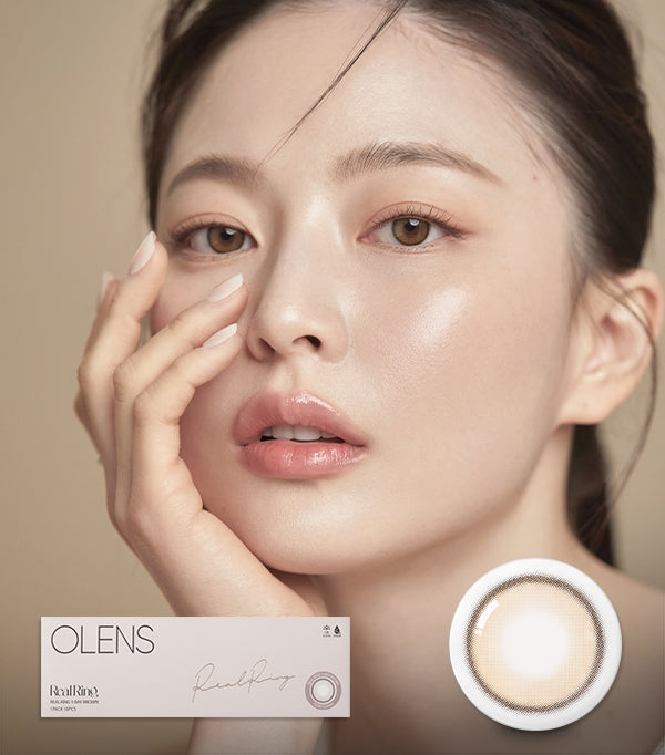 OLENS Daily Contact Lenses #Real Ring Brown 20pcs