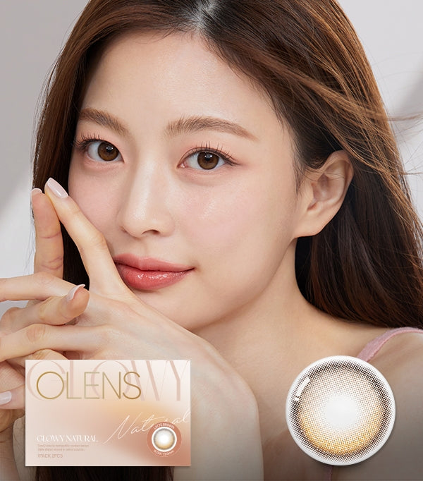 OLENS 1 Month Contact Lenses #Glowy Natural Latte Brown