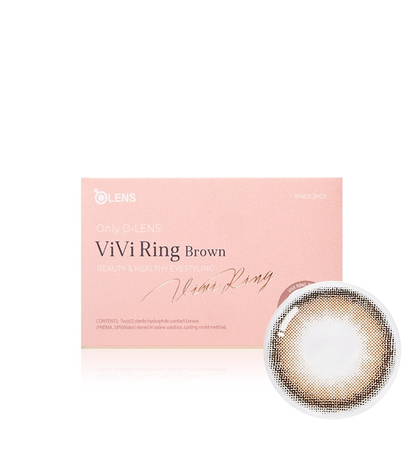 OLENS 1 Month Contact Lenses #Vivi Ring Brown