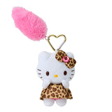 SANRIO Hello Kitty Tail Charm Mascot Key Holder Leopard (Pink)