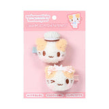 SANRIO Marshmallow Cat Chef & Maid Hair White Clips 2pcs