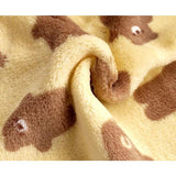 Fluffy Face Towel Hamster & Bear Pattern 1P