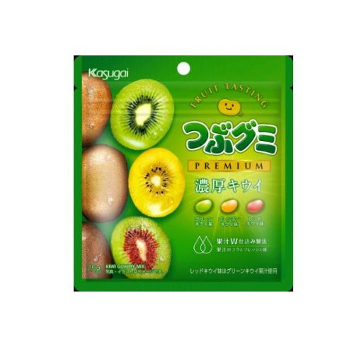 KASUGAI Tsubu Premium Rich Kiwi Gummy 75g