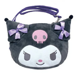SANRIO Kuromi Face Plush Pochette Shoulder Bag 1pc