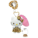 SANRIO Hello Kitty Tail Charm Mascot Key Holder Leopard (Pink)