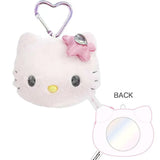 SANRIO Big Head Hello Kitty Heart Mirror Charm Pink 1Pc