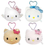 SANRIO Big Head Hello Kitty Heart Mirror Charm Pink 1Pc