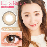 LUNA NATURAL 1 Month Contact Lenses #Almond 1pc ( 1 box )