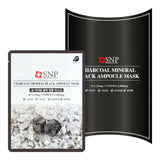 SNP Charcoal Mineral Black Ampoule Mask 10 Sheets