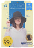 UV CUT Cool Folding UV Sun Hat - Black