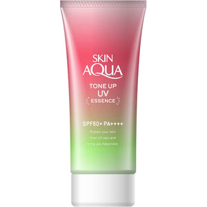 ROHTO Skin Aqua Tone Up Rose Aura Essence Sunscreen SPF50 80g