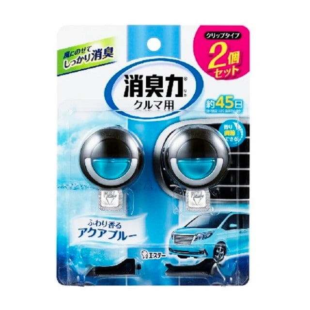ST CORPORATION Este Car Deodorant Clip Type #Aqua Blue 2pcs