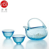 ISHIZUKA Tsugaru Vidro Sake Set Blue